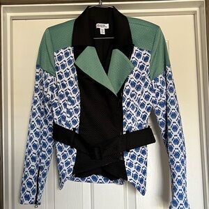 Peter Pilotto for Target Blue and Green Patterned Blazer